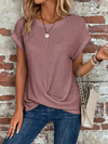 D'wierter waffle-näh-t-shirt – leichte, lässige bluse für jeden tag