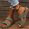 Wedgesandal mit fussbett - luftige sommer-schuhe für den alltag