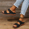 Wedgesandal mit fussbett - luftige sommer-schuhe für den alltag