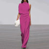 D'fraue weitbeinige jumpsuit – stylish mit einseitigem schulterdesign für abendliche anlässe