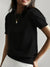 Lässiger kurzarm-jumper – gemütlicher damen stricktop