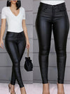 Schwarze high-waist skinny jeans - trendige damen trousers aus kunst