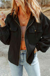 Fleece-Hoodie – Casual Damenjacke mit Reissverschluss und Brusttaschen