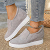Slip-on sneaker - lässige damenschuhe mit wedge-sohle