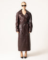 trenchcoat – bordeauxfarbener damenmantel mit gürtel