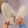 Wärmi Pantoffle - Dame-Hueschue mit Sherpa-Fütterig und Riemedetail