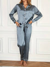 2-teilige satin-pyjama kombination - elegante damen schlafmode