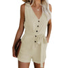 Chic jumpsuit mit gürtel - vielseitiger damen sommer-overall