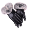 winterhandschuhe - stilvolle damenhandschuhe mit fellbesatz