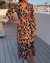 Dä frauen midi-dress mit tiermuster - stilvoll und elegant für jede gelegenheit