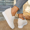 Slip-on sneaker - lässige damenschuhe mit wedge-sohle