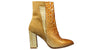 High heel stiefeletten - makellose essenzielle schlangehaut damen stiefeletten in gold