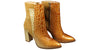 High heel stiefeletten - makellose essenzielle schlangehaut damen stiefeletten in gold