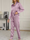 2-teilige satin-pyjama kombination - elegante damen schlafmode