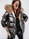Puffermantel - metallisch für einen stylishen winterlook