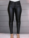 Schwarze high-waist skinny jeans - trendige damen trousers aus kunst