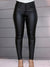 Schwarze high-waist skinny jeans - trendige damen trousers aus kunst