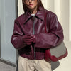 Damen-jacke mit revers und reissverschluss – lässiges design mit langen ärmeln
