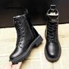 Schwarzi schnürrstiefel - robuste damenstiefel aus veganem