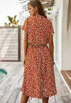 Hemdkleid - lässig geschnittenes midi-kleid für damen mit gürtel
