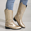 Cowboy stiefel - stilvolle damen pu schuhe mit weichem innenfutter