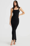Rückenfreies raffung-maxikleid - elegantes abendkleid für frauen