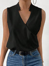 V-ausschnitt bluse - elegante ärmellose damenbluse