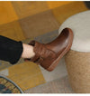 Ankle Boots – stilvolle braune Damen Ankle Boots aus Kunst mit Schnallen-Detail