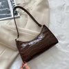 Krokodil-textur handtasche - elegante schultertasche für damen