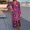Dä frauen midi-dress mit tiermuster - stilvoll und elegant für jede gelegenheit