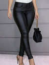 Schwarze high-waist skinny jeans - trendige damen trousers aus kunst