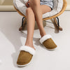 Warme Pantoffeln – Damen Hausschuhe mit Plüschfutter und luxuriösem Wildleder-Look