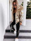 Puffermantel - metallisch für einen stylishen winterlook