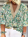 Lässige bluse – stilvolle damenbluse mit blumenmuster