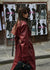 Langer Trenchcoat – Eleganti roti Damenjacke