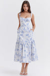 Blumige midi-kleid - elegante sommerkleid für besondere anlässe