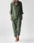 Damen grüner jumpsuit - stilvolles langärmeliges utility-outfit