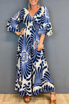 Vintage jumpsuit mit blumenmuster - stilvolles weitbein-design für frauen