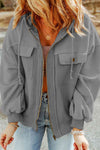 Fleece-Hoodie – Casual Damenjacke mit Reissverschluss und Brusttaschen