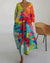 Bunt midi kleid - farbiges damenkleid