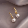 2-teilige Perlenohrringe – Elegante Damen-Hängohrringe
