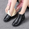 Ankle boots - stilvolle damen faux warm gefüttert mit reissverschluss