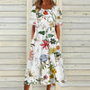 Blumiges sommerkleid - weisses damenkleid mit lebhaftem blumenmuster