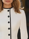 Maßgeschneidetes hemdblusenkleid - eleganter mittellanger klassiker für damen