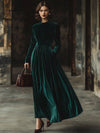 Luxuriöses samt-maxi-kleid - elegante abendmode für frauen