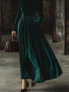 Luxuriöses samt-maxi-kleid - elegante abendmode für frauen