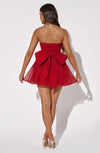 Trägerloses party-kleid - elegantes kurzes kleid für damen