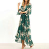 Blumenkleider maxi - anmutige grüne damen sommerkleid