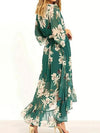 Blumenkleider maxi - anmutige grüne damen sommerkleid