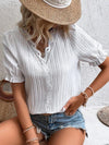 Damenbluse - stilvolle, plissierte sommertop